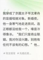 穿成京圈太子爷的盲婚哑嫁对象，他不知道我有读心术
